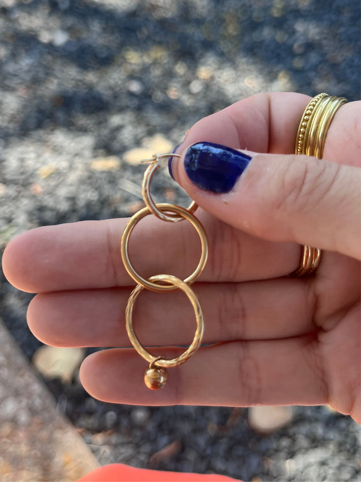 14k Mini Hoops with Removable Dangles