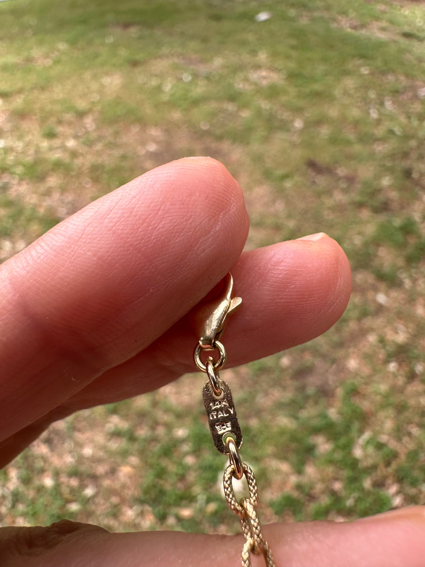 14k paperclip chain-30"