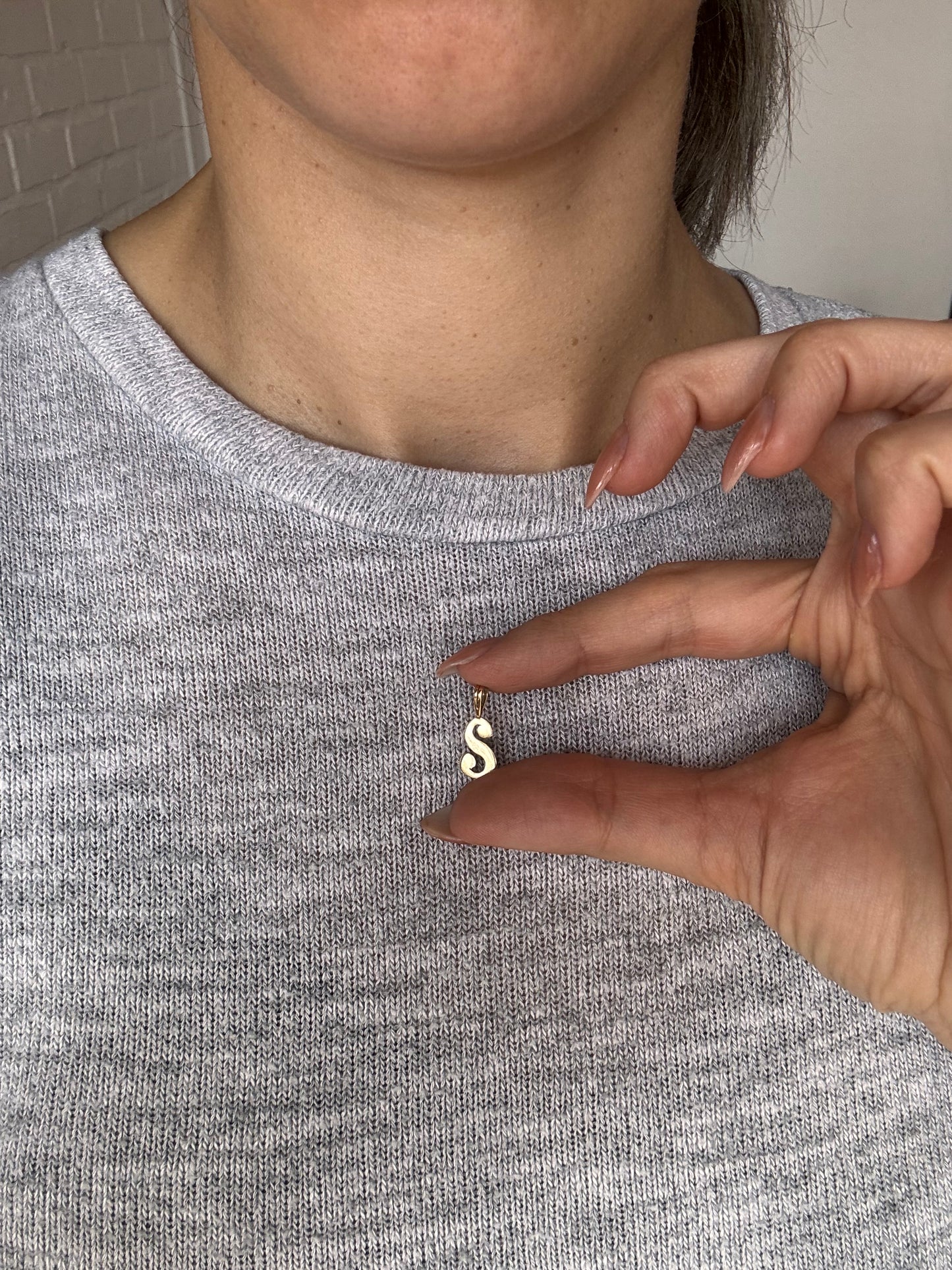 14k "S" Charm