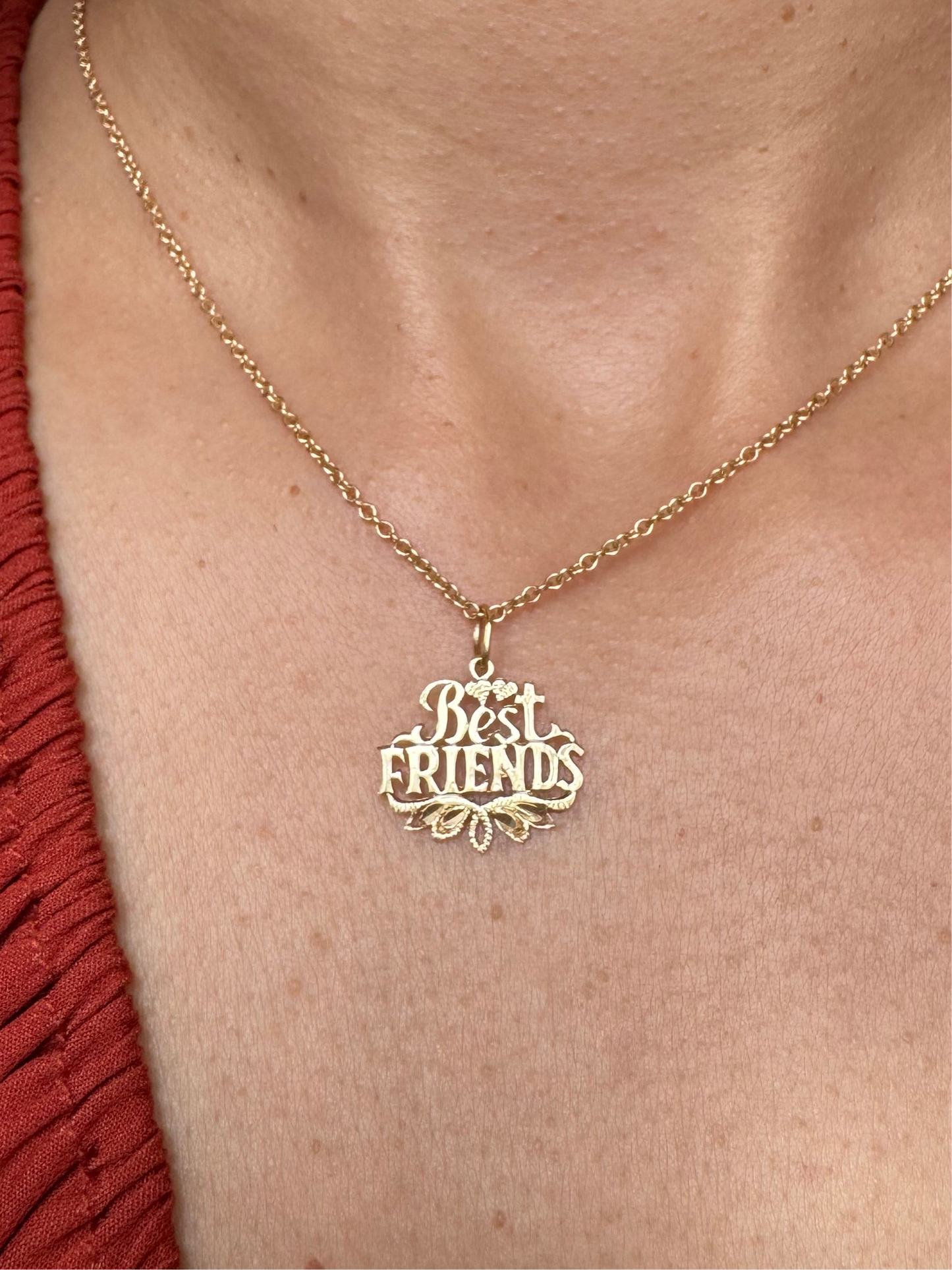 14k best friends charm