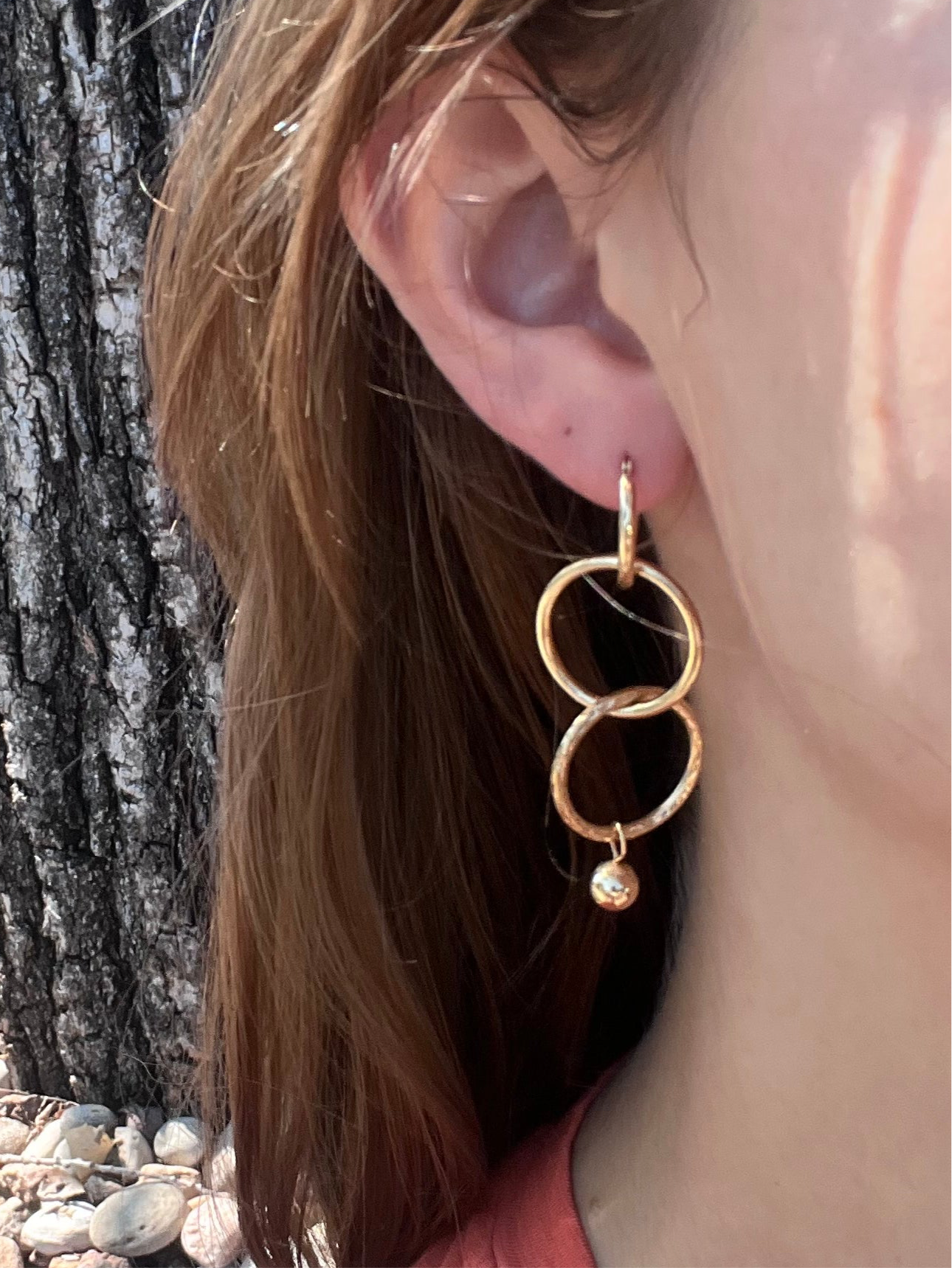 14k Mini Hoops with Removable Dangles