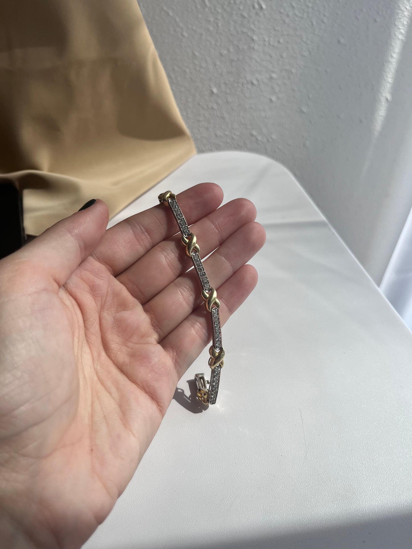 14k diamond bracelet-X