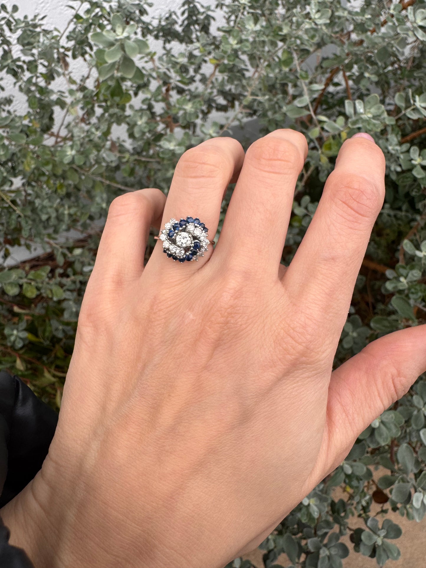 14k Sapphire and Diamond Ring, size 5.25
