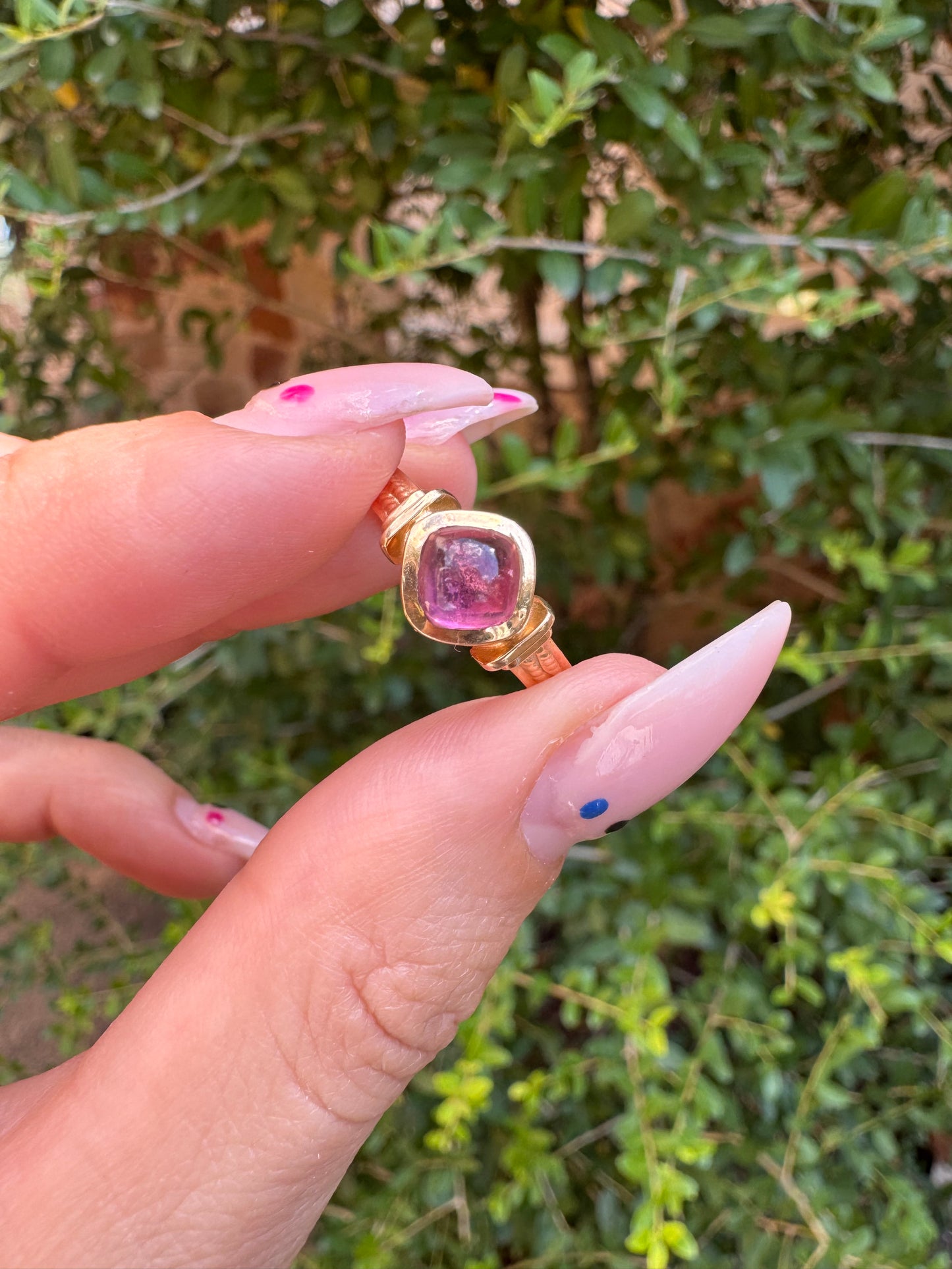 14k Tourmaline Cabochon, size 6.25