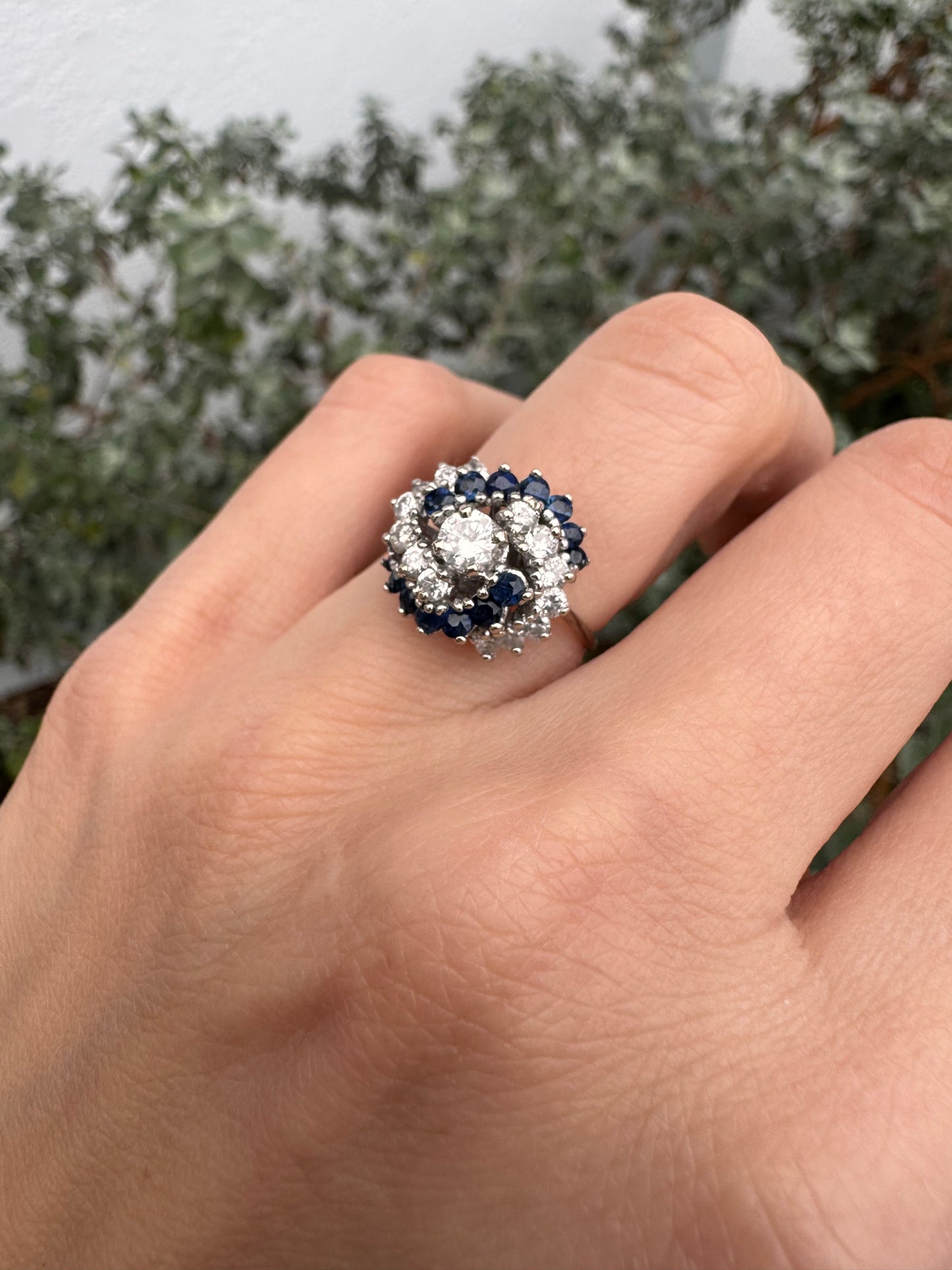 14k Sapphire and Diamond Ring, size 5.25