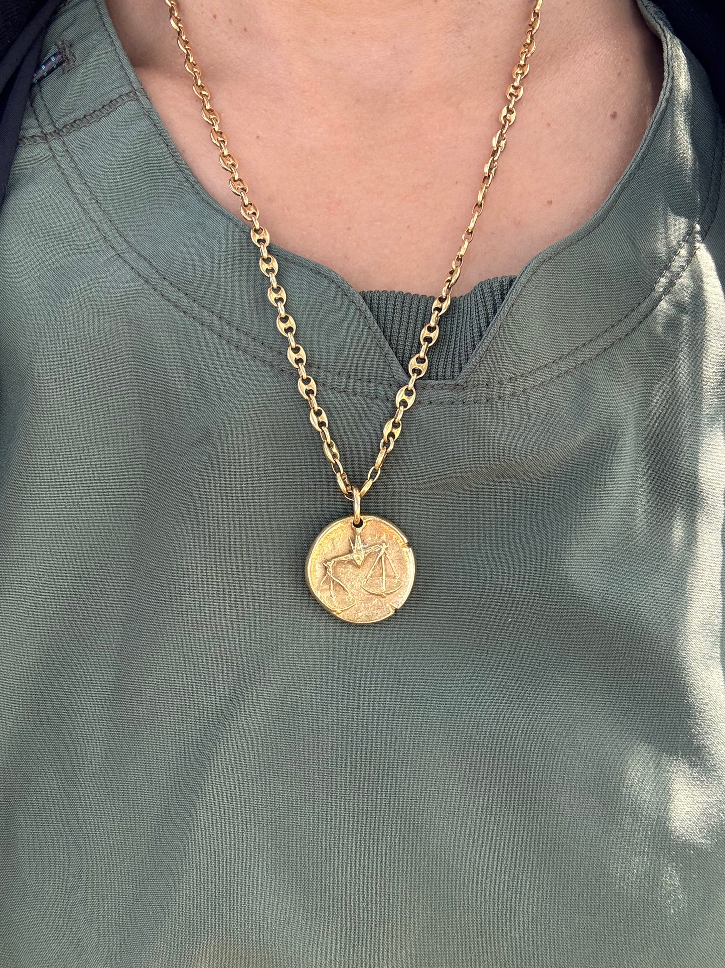 Midcentury 18k Libra Charm
