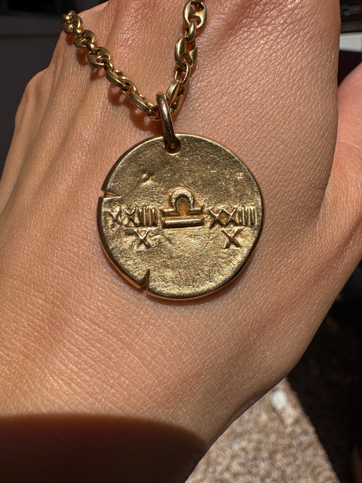 Midcentury 18k Libra Charm