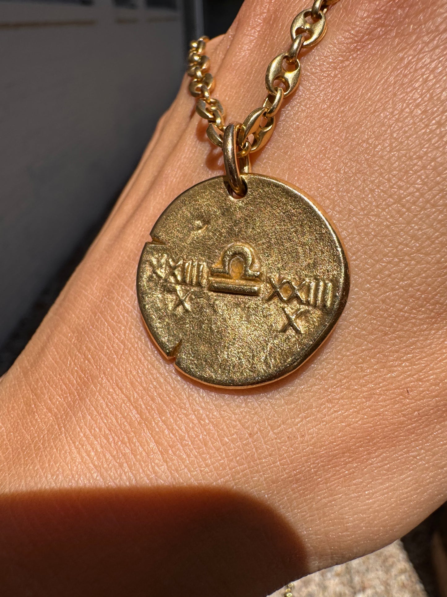 Midcentury 18k Libra Charm