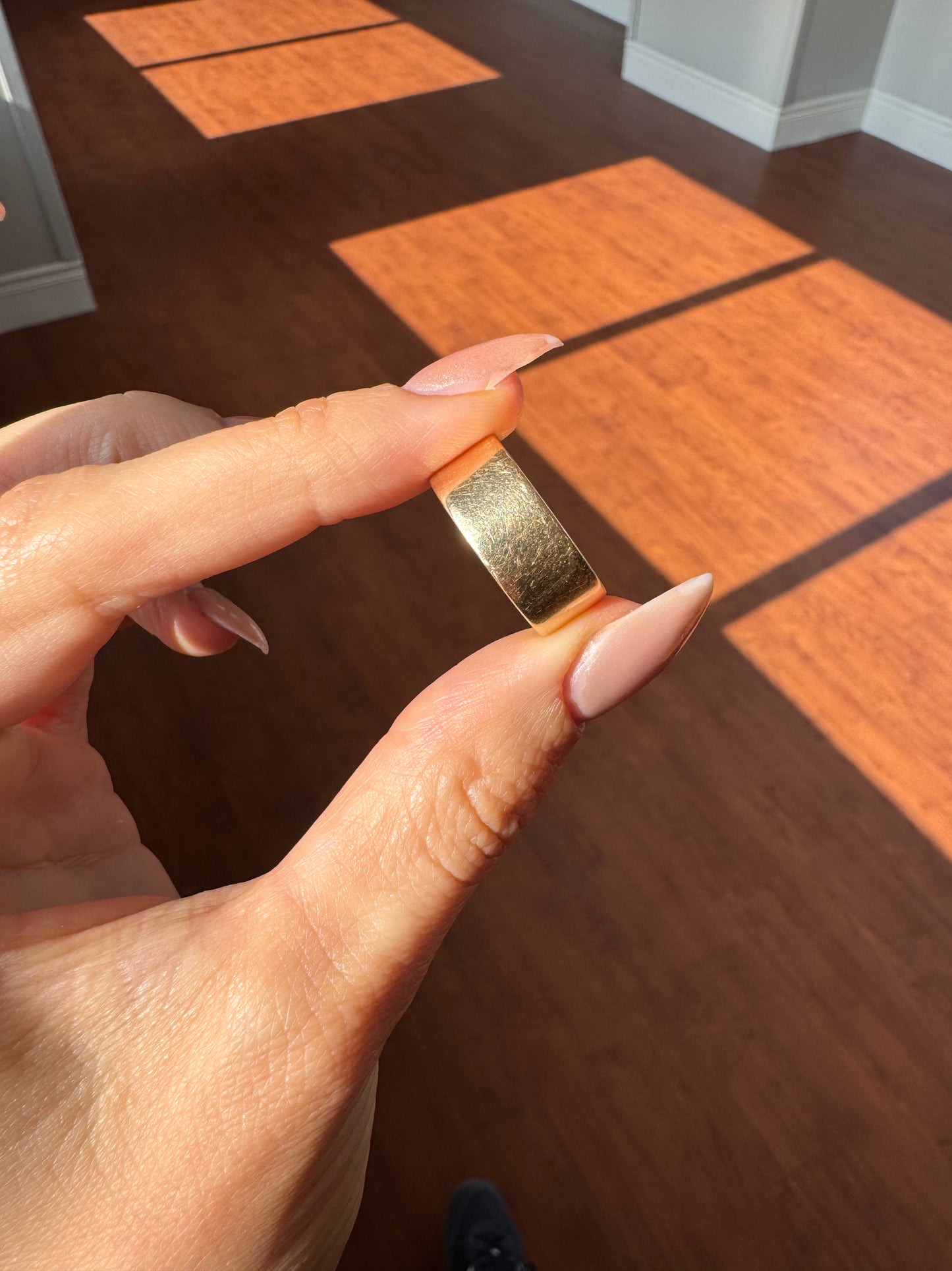14k Cigar Band-size 7.75