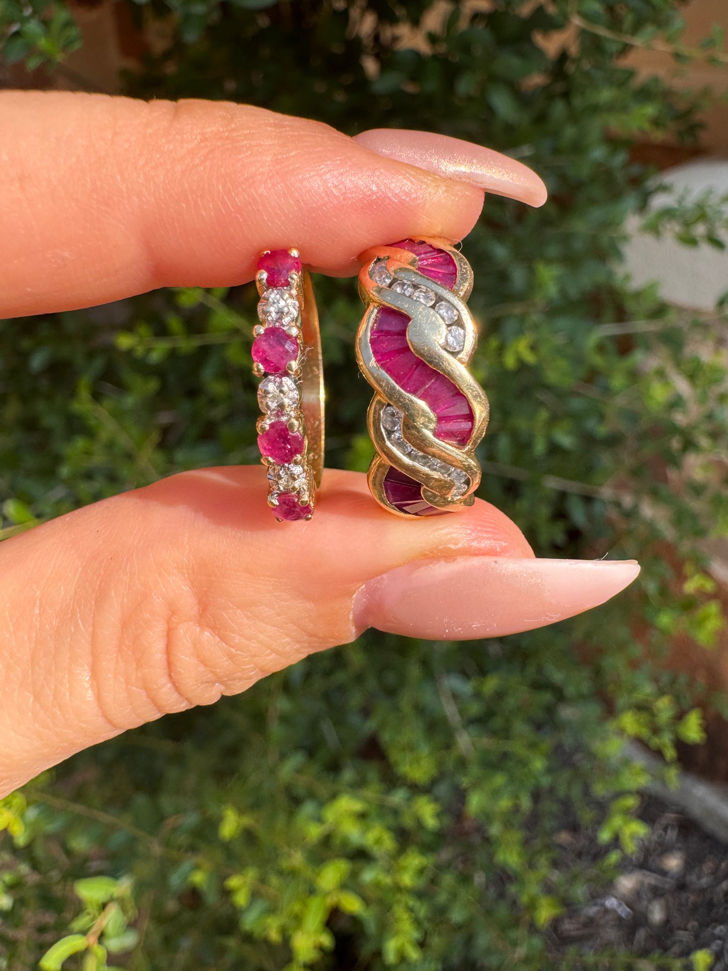 14k Ruby and Diamond Ring-Size 7