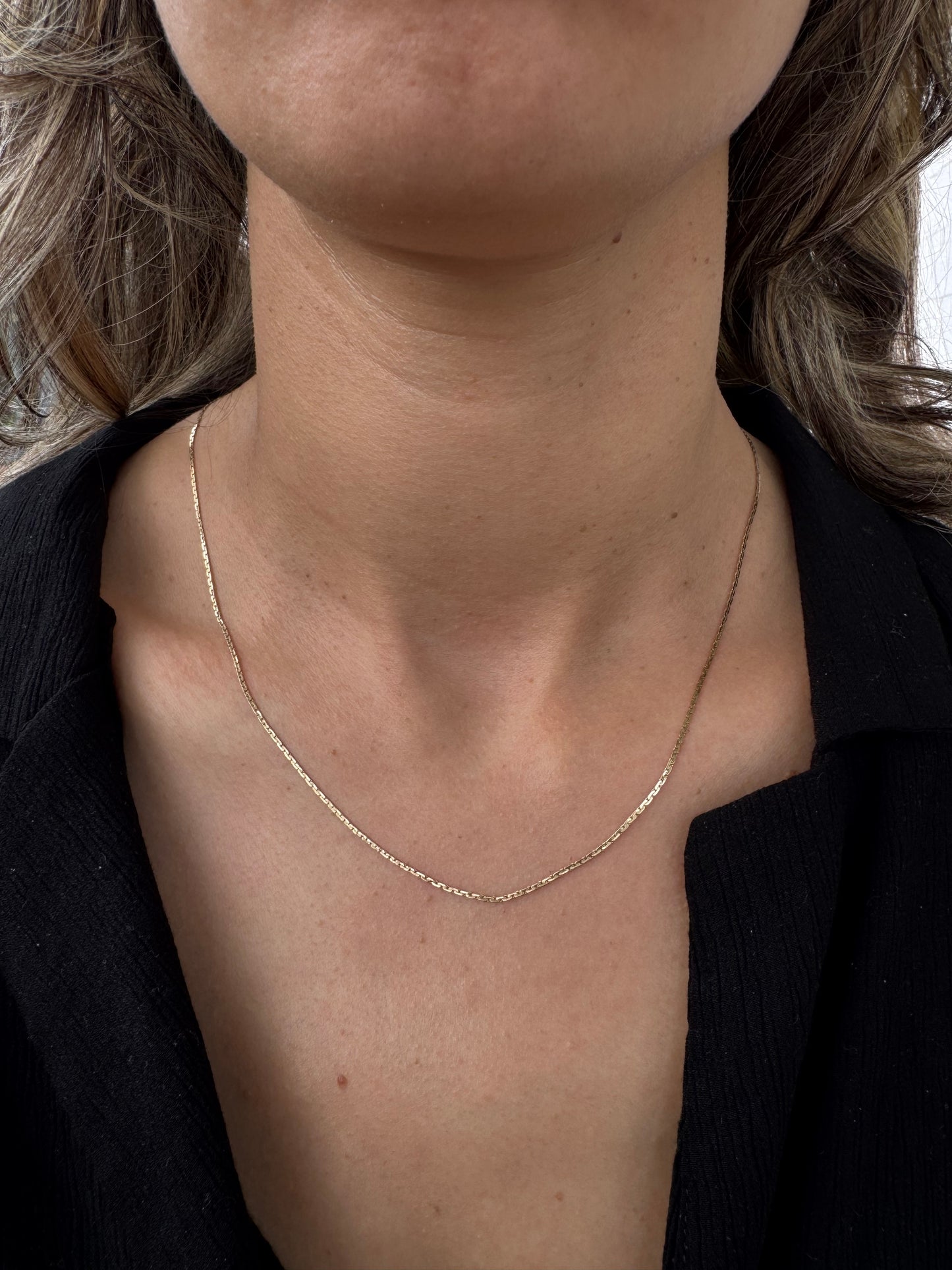 14k Thin Zipper Chain