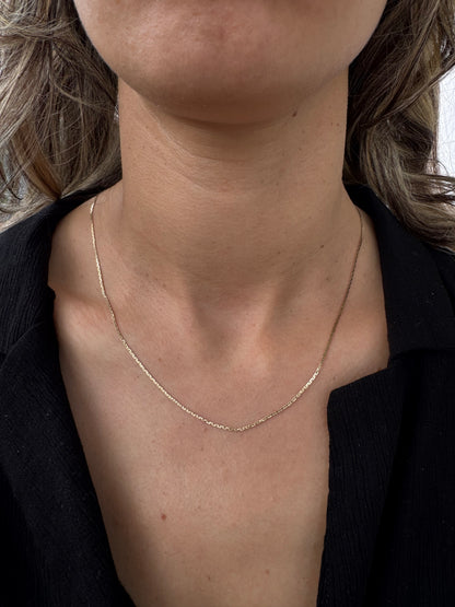 14k Thin Zipper Chain