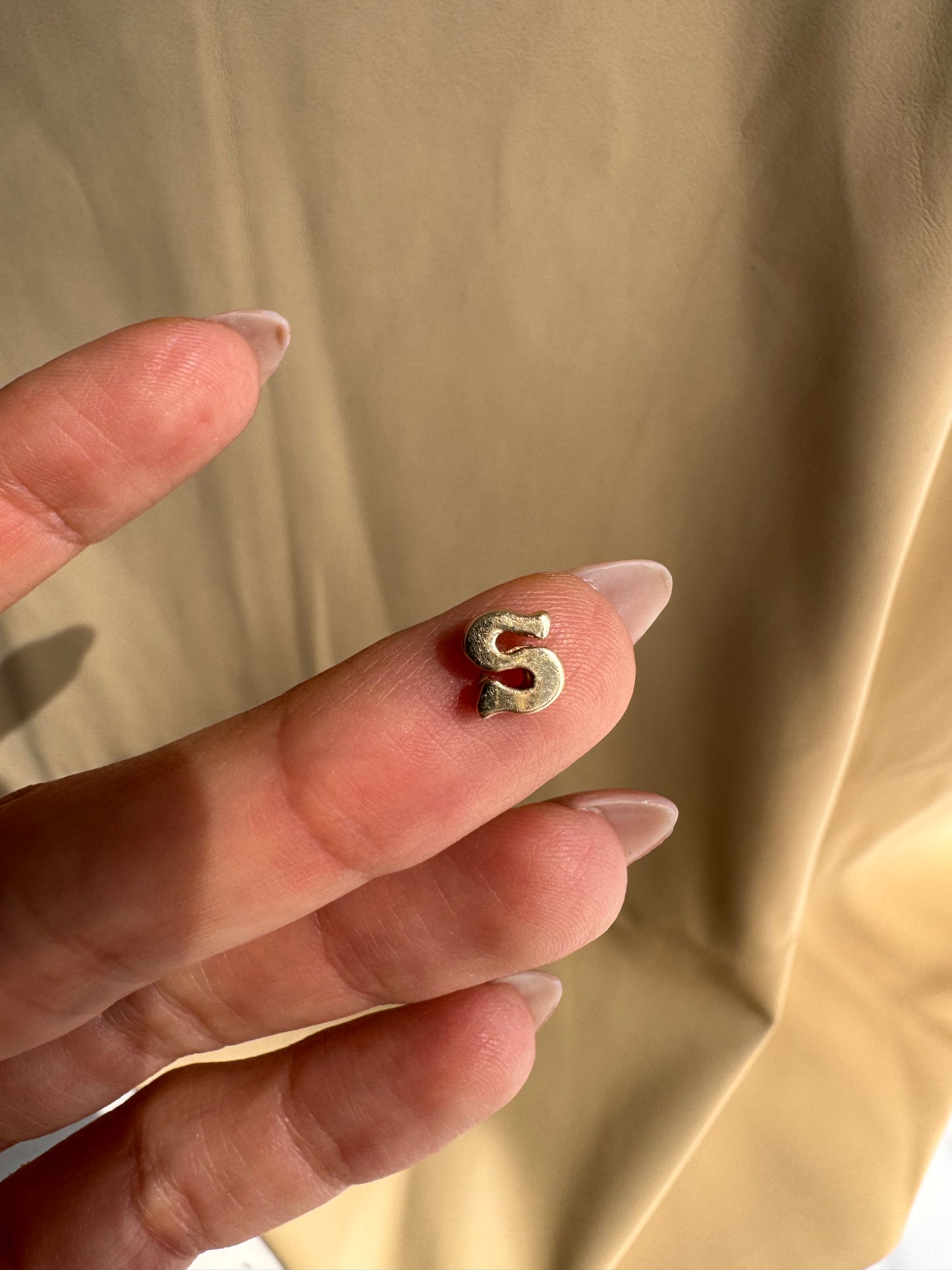 14k "S" Slider Charm