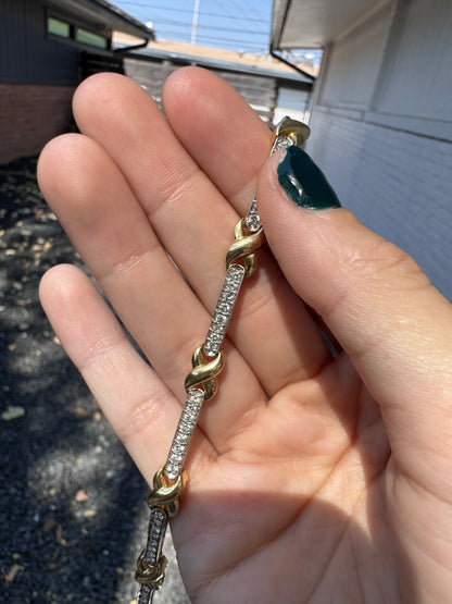 14k diamond bracelet-X