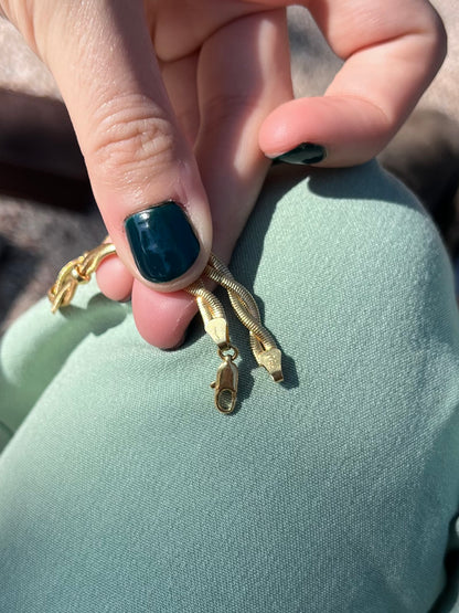 14k Snake Bracelet-6.5", Uno-A-Erre