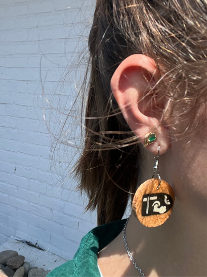 14k Emerald Tear Studs