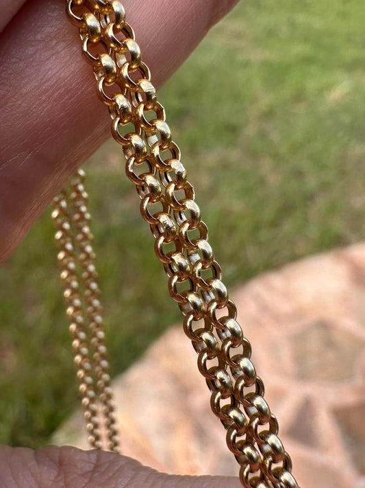 14k Rolo Link Chain, 34"