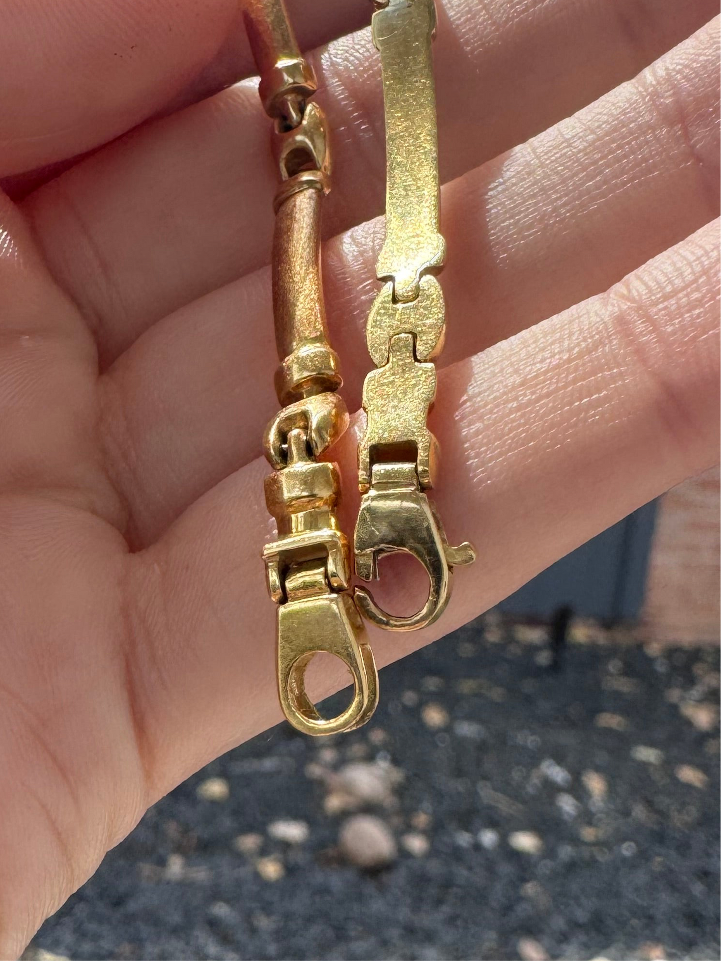 14k Mariner and Bar Bracelet