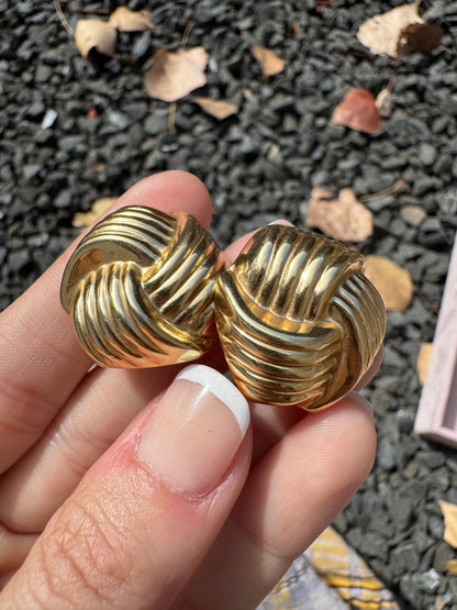 14k Ribbed Omega Backs, Italian