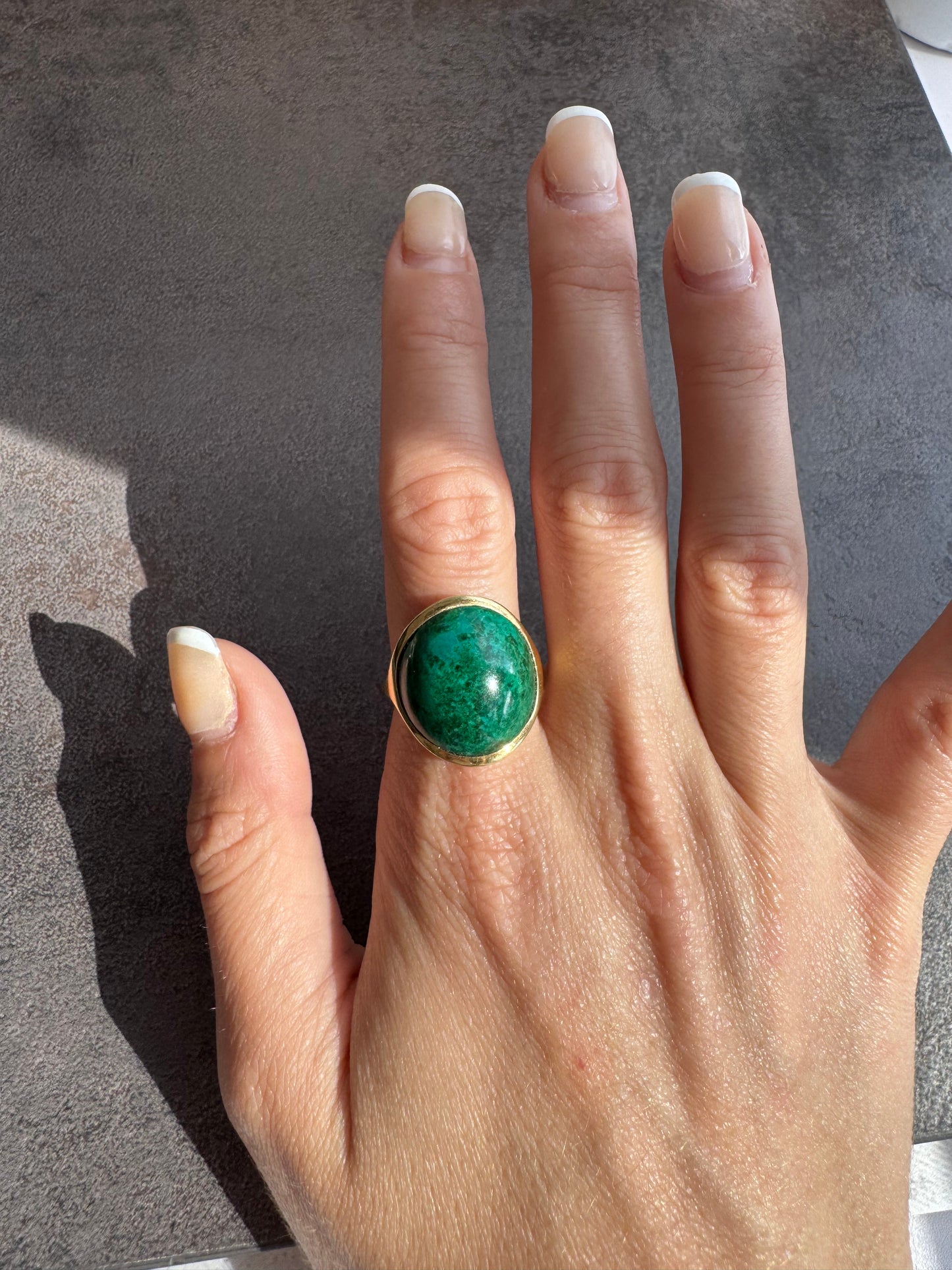 14k Malachite Ring