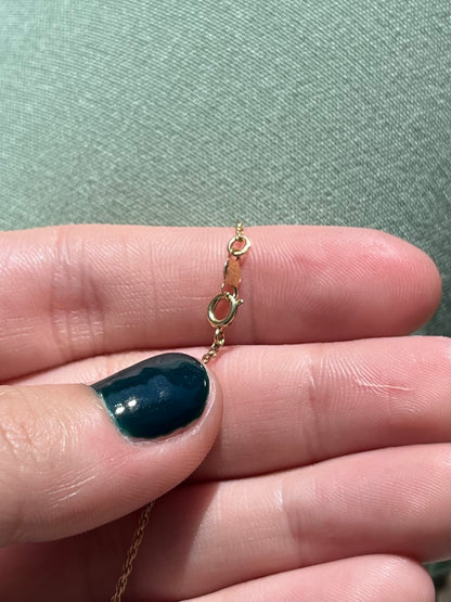 14k turquoise charm with chain