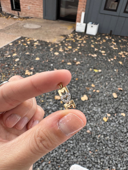 14k MOM charm