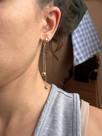 14k Dangle Spheres