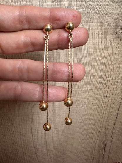 14k Dangle Spheres