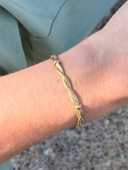 14k Snake Bracelet-6.5", Uno-A-Erre