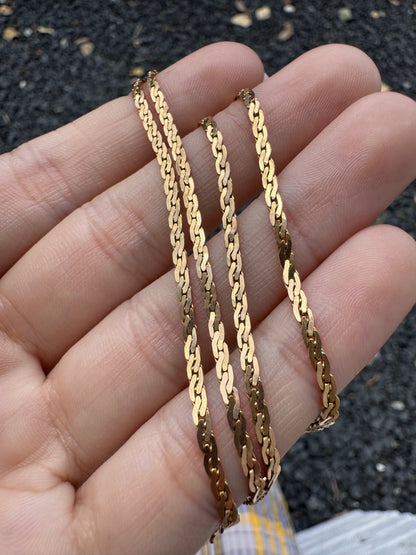 14k Flat Link Chain