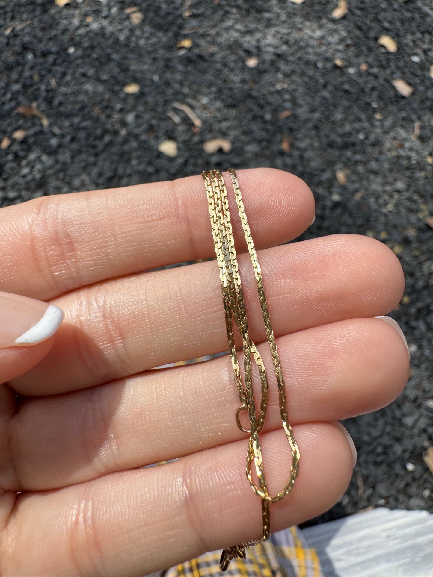 14k Thin Zipper Chain