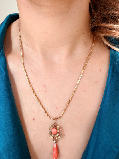 18k "S" link chain, 19.5"