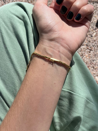 14k 3D Byzantine Bracelet