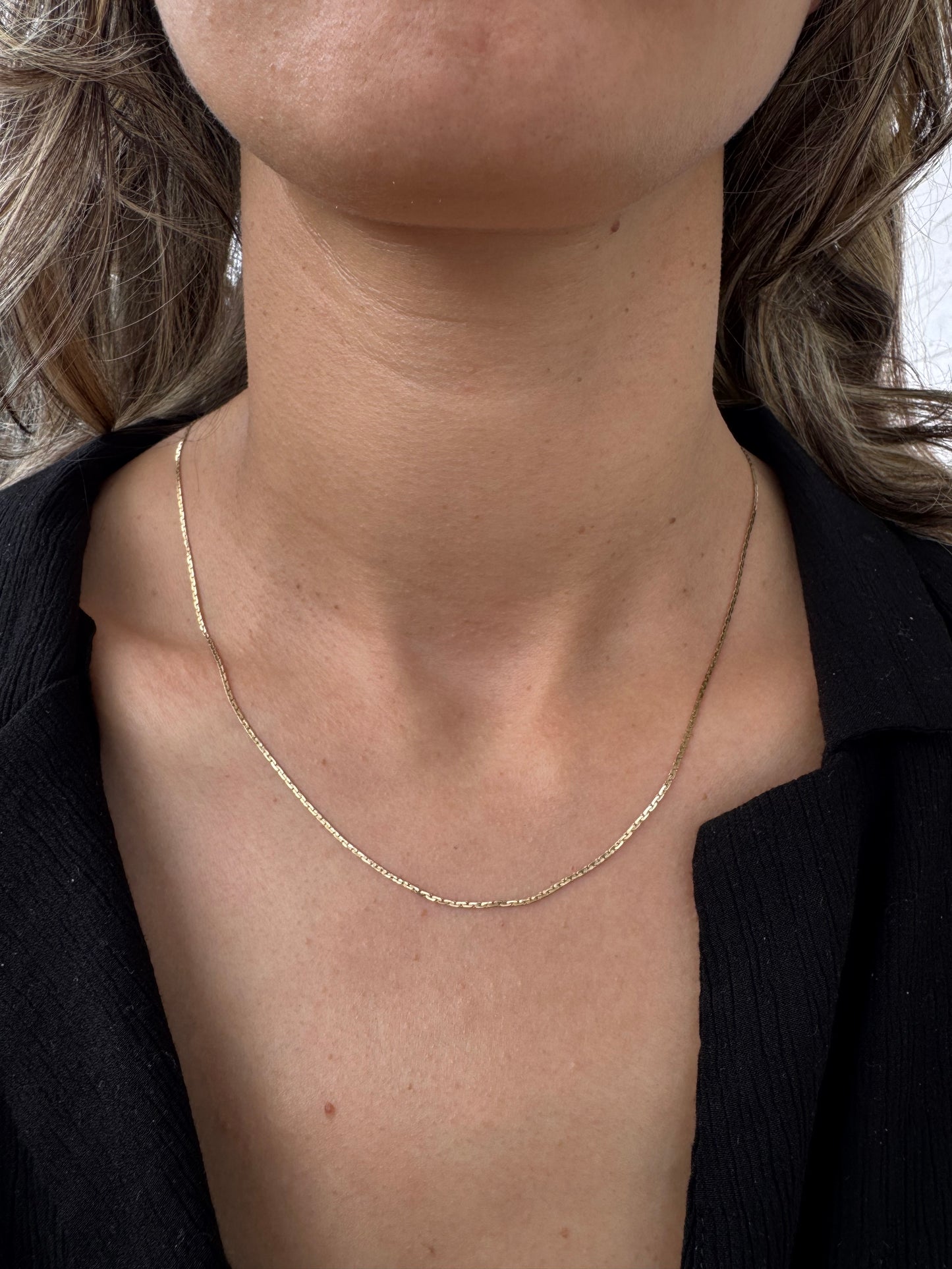 14k Thin Zipper Chain