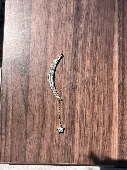 14k moon/star charm