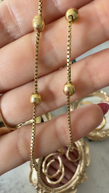 18k station bracelet, 7.5"