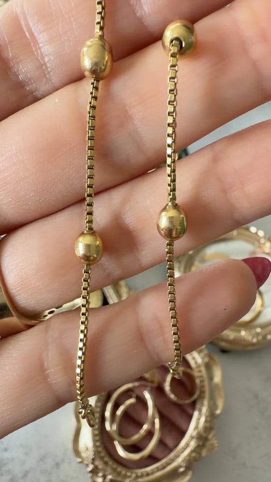 18k station bracelet, 7.5"