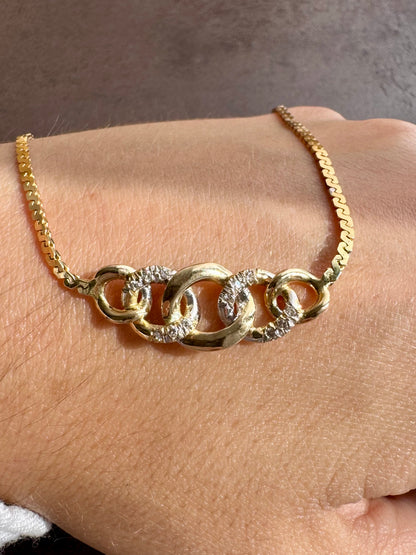 14k Interlocking Circles Chain