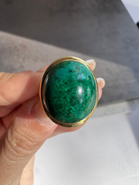 14k Malachite Ring
