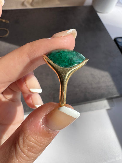 14k Malachite Ring