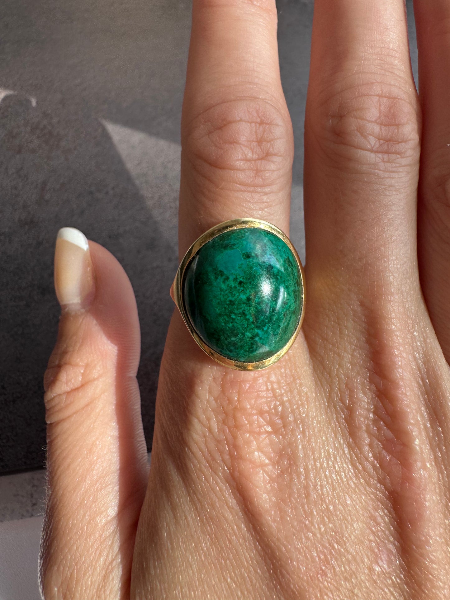 14k Malachite Ring