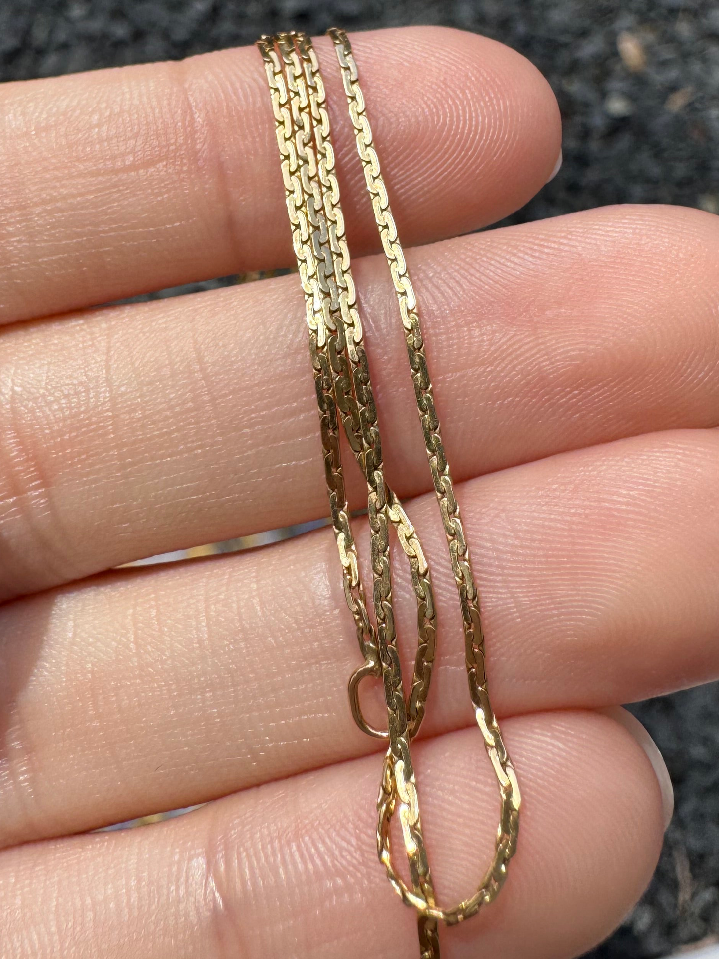 14k Thin Zipper Chain