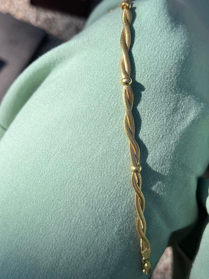 14k Snake Bracelet-6.5", Uno-A-Erre