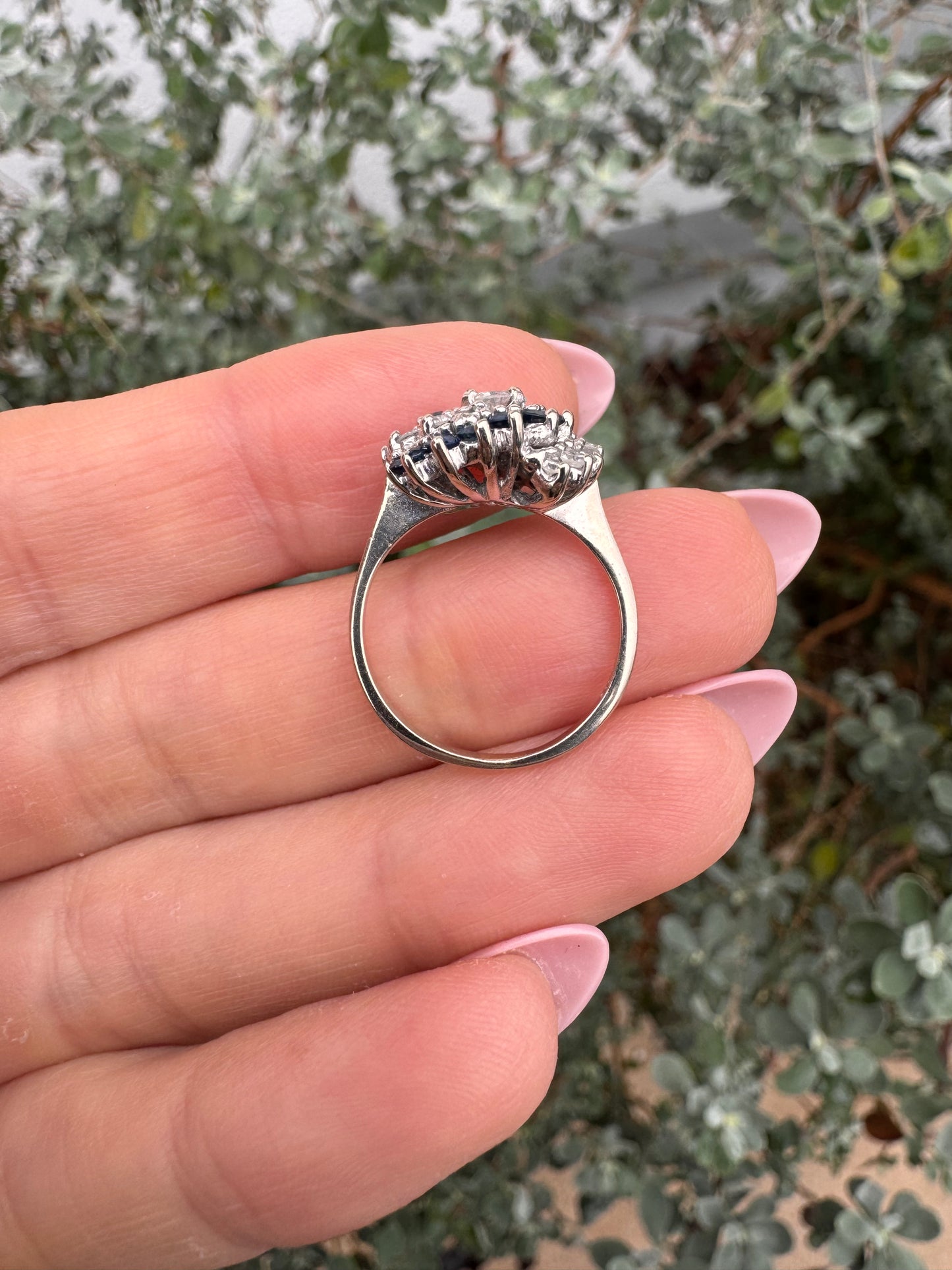 14k Sapphire and Diamond Ring, size 5.25