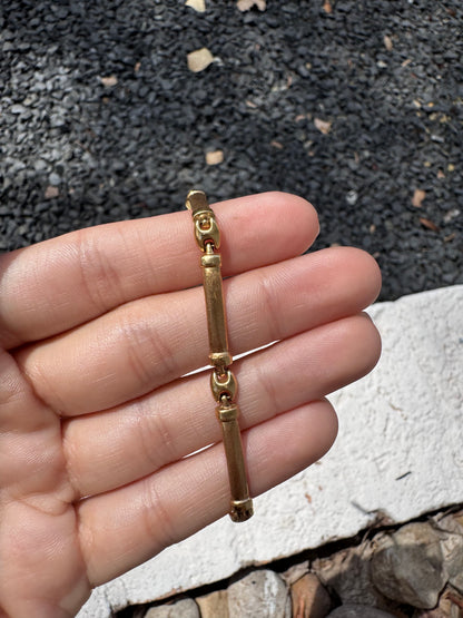 14k Mariner and Bar Bracelet