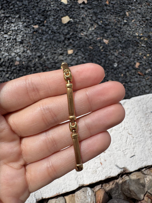 14k Mariner and Bar Bracelet