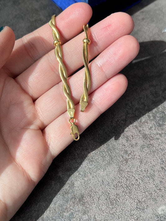 14k Snake Bracelet-6.5", Uno-A-Erre