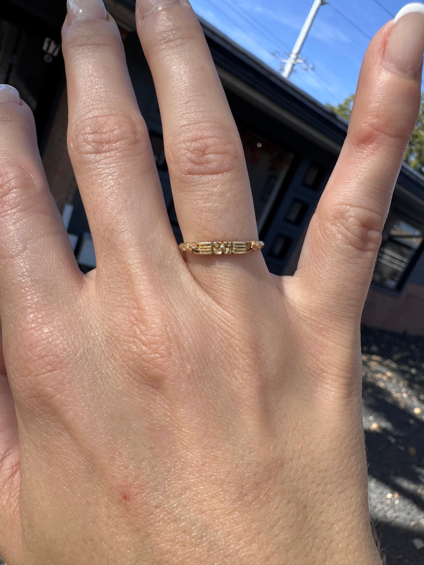 14k Orange Blossom Stacker