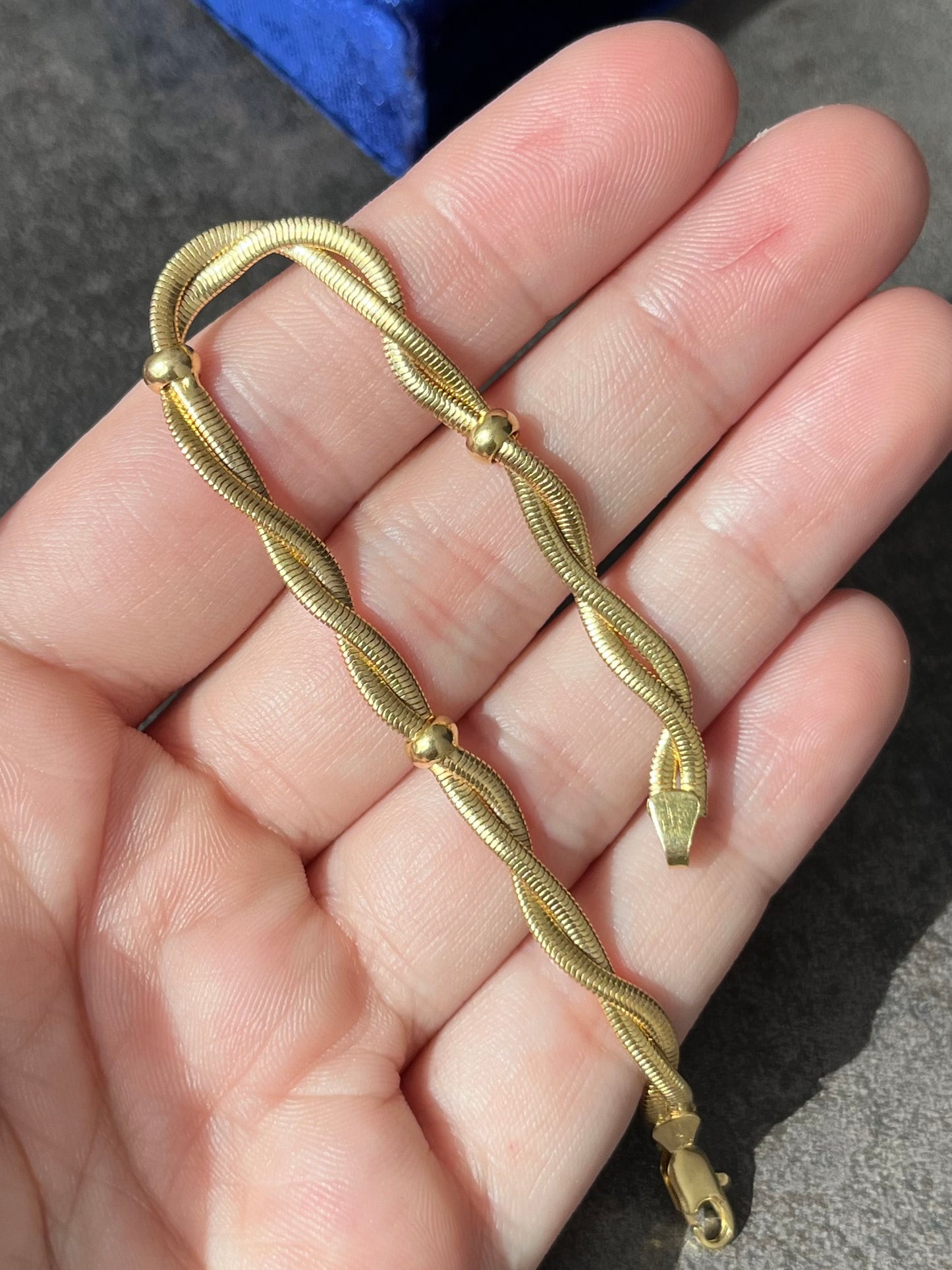 14k Snake Bracelet-6.5", Uno-A-Erre