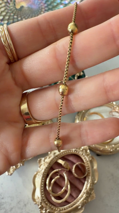 18k station bracelet, 7.5"